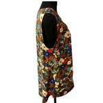 CAbi Medium  Wild Flowers Print Chiffon Sleeveless Shirt, Blouse, Top, Tunic Photo 2