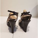 Enzo Angiolini Black Wedge Sandals Photo 1