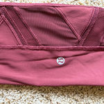 Lululemon  Burgundy Full-Length Leggings | Size 6 | Mesh detailing on sides Photo 3