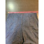 Talbots Heritage Wide Leg Capri Pants Womens 14P Blue Chambray Preppy Coastal Photo 8