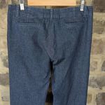 Sandro Sportswear Pants Wide Leg Chambray Woman's Size 10 Blue Button Accent Photo 5