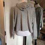 By Together Large Striped Cropped Sweatshirt Photo 2