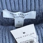 Ann Taylor NWT  Zip Front Cable Knit
Cardigan Grey Blue Size XL Photo 2