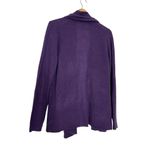 White + Warren Purple Cashmere Trapeze Cardigan Size L Photo 5