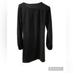 Casual Black Dress with Puff Sleeve Size L Photo 6