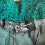 American Vintage Green blue vintage 100% wool high-waisted straight-leg pleated trousers Photo 2