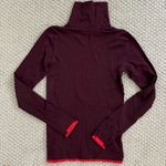 Athleta  Womens XS Burgundy Turtleneck Long Sleeve Top Photo 3