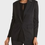 Chico's Chico’s Black Label Matte Black Satin Single Button Tuxedo Blazer Women’s Size 8 Photo 11