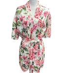 Show Me Your Mumu Brie Robe White & Pink Garden of Blooms One Size EUC Photo 2