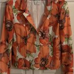 Carlisle ‎ Linen Blend Poppy Floral Blazer Jacket size 10 Photo 1