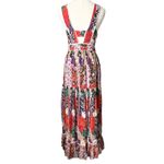 Anthropologie Square Neck Tiered Maxi Dress Floral Print Size 2 Photo 3