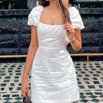 ZARA nwt linen blend bohemian boho milkmaid mini dress Photo 4