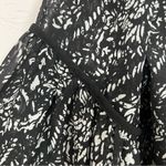 Lucky Brand  Black & White Boho Blouse Womens Small Babydoll Flared Sleeve Top Photo 3