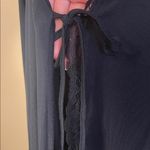 Victoria's Secret NWT  Black Lace Trim Inner Tie Robe Sz XS / S Photo 3