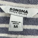 Sonoma  Modal cap sleeve striped shirt with silver stripes medium  GUC Photo 1