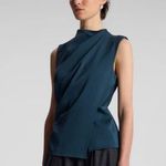 A.L.C. Amira Ruched Sleeveless Top in Malachite. Size 8. MSRP $295  Photo 1