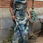 ZARA  dress halter maxi satin effect gown wedding party coctail bodycon scarf Photo 1