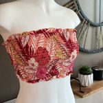 SheIn Smocked Floral Bandeau Halter Tube Top Size Large Photo 1