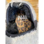 P448 Laby Comfort Shoes Women's 8 White Black Faux Fur Slip On Round Toe S13 Photo 1