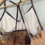 Lucy Purple and Black Space Rock Print Flowy Athletic Brami Top sz Medium Photo 4