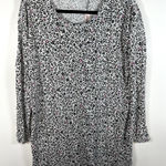 Victoria's Secret  Black White Animal Leopard Long‎ Sleeve Sleep Shirt Sz M NWT Photo 0