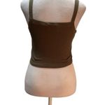 Bozzolo Mocha Brown Cropped Women's Tank Top Size Medium Photo 2