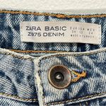 ZARA  Basic Z1975 Denim Straight Pearl Distressed Embellished Jeans 2 Photo 13