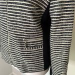 Ivanka Trump blue & white striped zip up jacket Photo 4