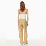 NWOT Aritzia Wilfred Author Linen Wide Leg Pant In Color Sandy Beige Tan Size 8 Photo 1