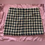House of Harlow 1960 Mini Skirt Tweed Houndstooth Tan Black Women's large Photo 3