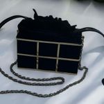 Elegant Black and Gold Women's Velvet Bag black gold pull string top chain strap Photo 7