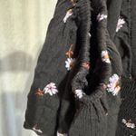 Billabong Boho Off Shoulder Floral Square Neck Long Sleeve Crop Top Black Size S Photo 5