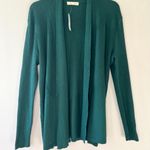 Retrology Sz L Green Stretch Open Cardigan Sweater Long Sleeves Size L Photo 6