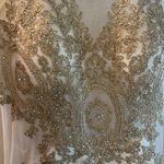 Prom dress white with gold beading. so beautiful! worn once Photo 1