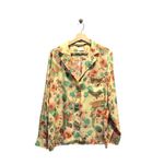 Wilfred Free Briona Tie Dye Button Down Shirt Yellow Size L Boho Minimalist Cute Green Size L Photo 1