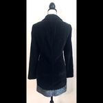 J.Crew Black Velvet Mid Length Button Up Suit Jacket Blazer, PM Photo 3
