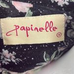 Papinelle Sheer Cotton Floral Pajamas Shirt small Black Photo 5
