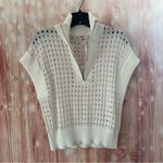 Grace Karin  White Hollow Out Cap Sleeve Lightweight Sweater Photo 1