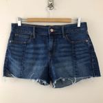Old Navy Boyfriend Seamed Cutoff Denim Jean Shorts Dark wash stretch Cutoffs 8 Photo 1