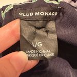 Club Monaco  Navy Blue Green White Striped Tonni Skirt Size Large‎ Silk Photo 3