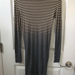 ATM Anthony Thomas Melillo Black Combo Black Stripe Dip Dye Dress Size XS Photo 1