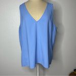 Nordstrom Size Large Basic Lightweight Top Solid Blue Photo 1