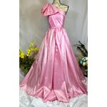 Mac Duggal  One Shoulder Large Bow Pleated Gown Ice Pink 2 Photo 3