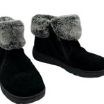 Khombu Boots JESSICA Outdoor Black Suede Faux Fur Ankle Boots Women’s Size 7M Photo 1
