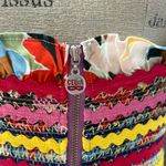 NWT CeliaB Nilsa Multicolor Ric Rac Shoulder Tie Midi Dress Size Large Red Photo 11