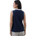CHAPS Womens Sleeveless Polo Shirt Size XXL Navy & White New Photo 1