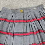 Vintage Womens Woven Gingham Skirt 2XS Black Red Check Thread Detail Handmade Size XXS Photo 7
