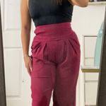 Free People Burgundy High Waisted Pants Photo 0
