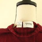 Blakely Vintage 80s Deadstock Burgundy Maroon Short Sleeve Open Cardigan Tassels 18/20 Photo 6