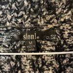 Sioni womens medium knit open front cardigan sweater black glitter sparkle leath Photo 2